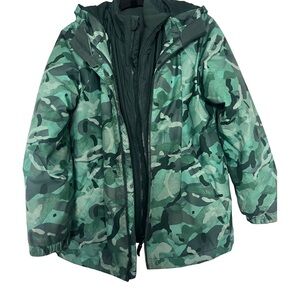 Kids All in Motion 3-in-1 Camouflage Green Weatherproof Coat